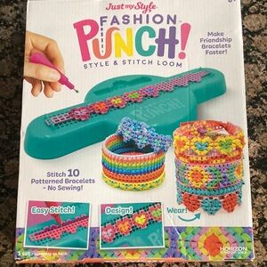 Just my style fashion punch style and stitch loom no pieces missing box dented
